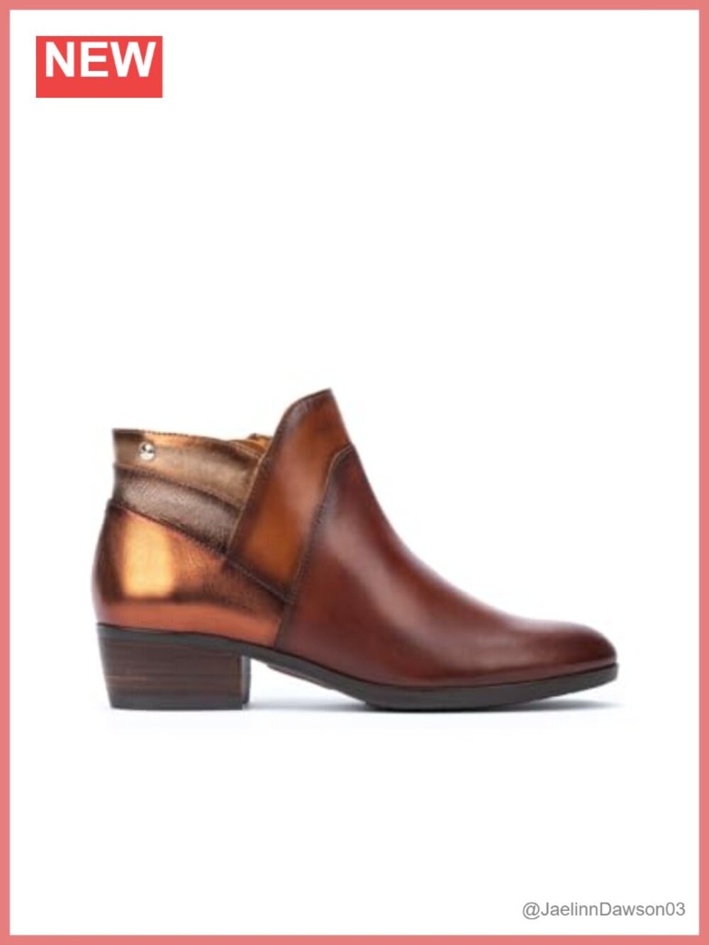 PIKOLINOS Leather Heeled Ankle Boots Comfortable Pull-On